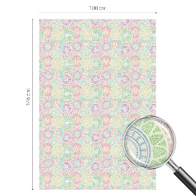 Frostfilm med dekorativt mönster Färgglada mandalas