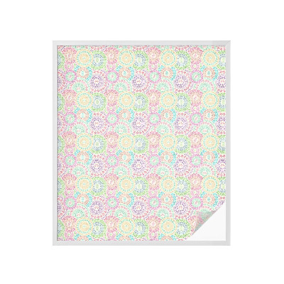 Frostfilm med dekorativt mönster Färgglada mandalas