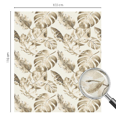 Frostad fönsterfilm med färgat mönster Tropiska växter