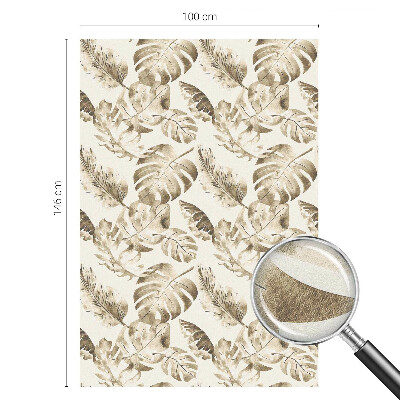 Frostad fönsterfilm med färgat mönster Tropiska växter