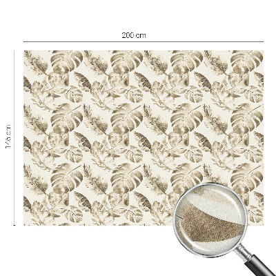 Frostad fönsterfilm med färgat mönster Tropiska växter