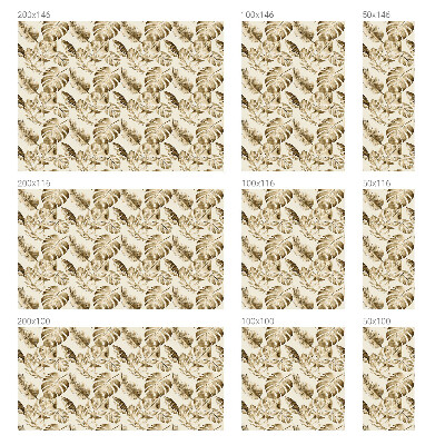 Frostad fönsterfilm med färgat mönster Tropiska växter