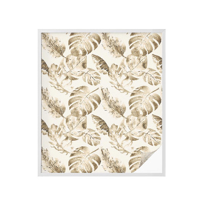 Frostad fönsterfilm med färgat mönster Tropiska växter