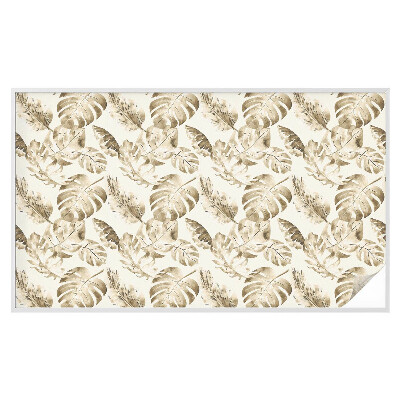 Frostad fönsterfilm med färgat mönster Tropiska växter