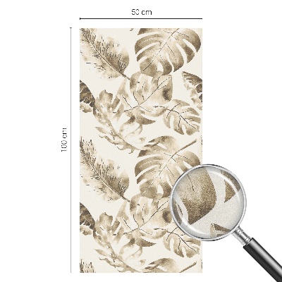 Frostad fönsterfilm med färgat mönster Tropiska växter