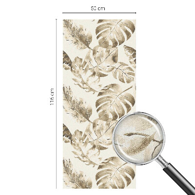 Frostad fönsterfilm med färgat mönster Tropiska växter