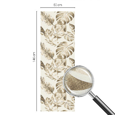 Frostad fönsterfilm med färgat mönster Tropiska växter