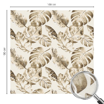 Frostad fönsterfilm med färgat mönster Tropiska växter