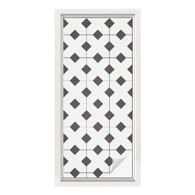 Fönsterfilm med mosaikmönster Svarta och vita diamanter