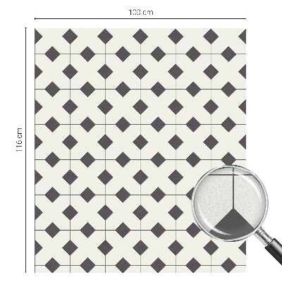 Fönsterfilm med mosaikmönster Svarta och vita diamanter