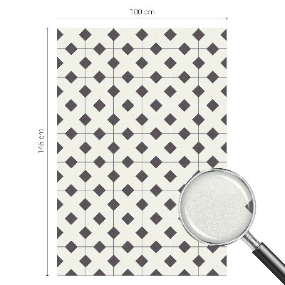 Fönsterfilm med mosaikmönster Svarta och vita diamanter