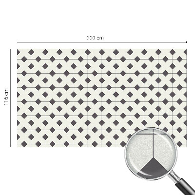 Fönsterfilm med mosaikmönster Svarta och vita diamanter