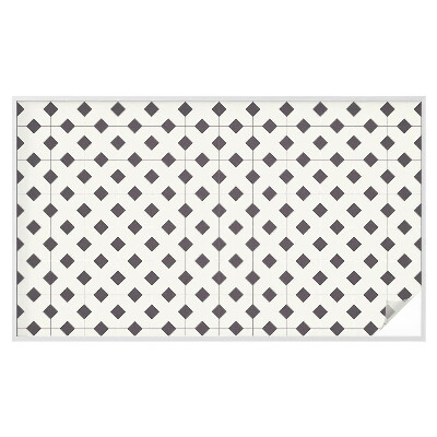 Fönsterfilm med mosaikmönster Svarta och vita diamanter