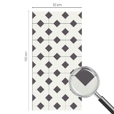 Fönsterfilm med mosaikmönster Svarta och vita diamanter