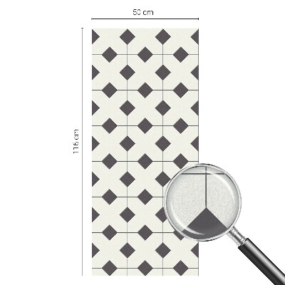 Fönsterfilm med mosaikmönster Svarta och vita diamanter