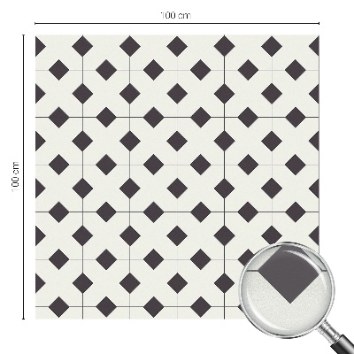 Fönsterfilm med mosaikmönster Svarta och vita diamanter
