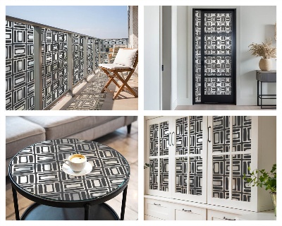 Dekorplast till fönster mosaik Energiskt mönster