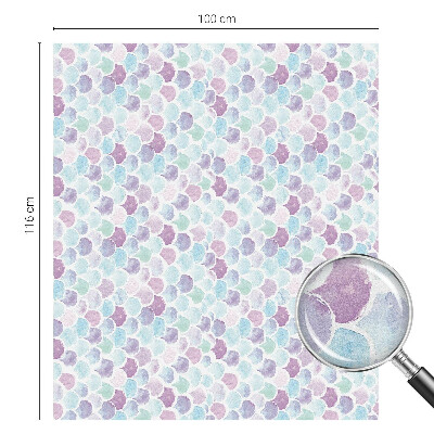 Frostad fönsterfilm med färgat mönster Pastellprickar