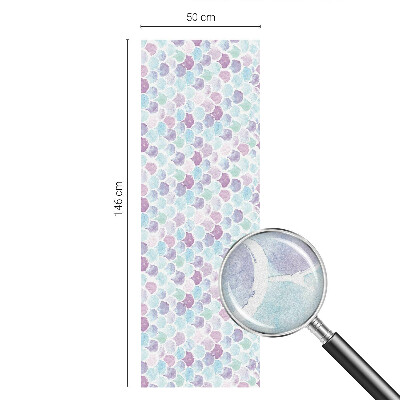 Frostad fönsterfilm med färgat mönster Pastellprickar