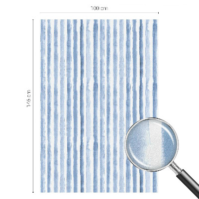 Frostad fönsterfilm med färgat mönster Blå ränder