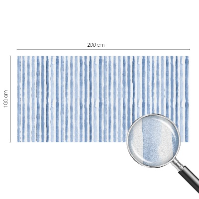Frostad fönsterfilm med färgat mönster Blå ränder