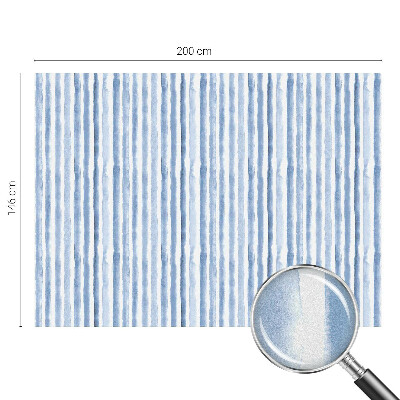 Frostad fönsterfilm med färgat mönster Blå ränder