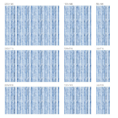 Frostad fönsterfilm med färgat mönster Blå ränder