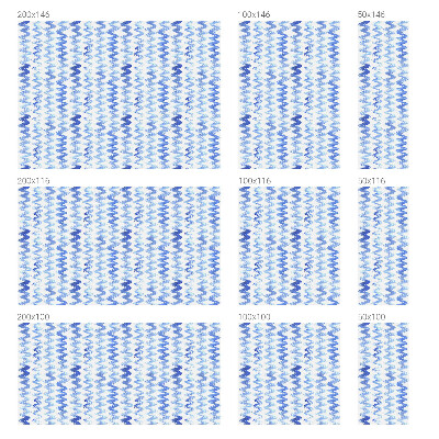 Fönsterfilm med mosaikmönster Blå vågor