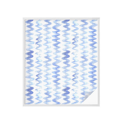 Fönsterfilm med mosaikmönster Blå vågor