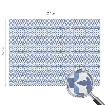 Frostad fönsterfilm med färgat mönster Blå mosaik