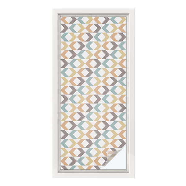 Dekorplast till fönster mosaik Geometriska romber