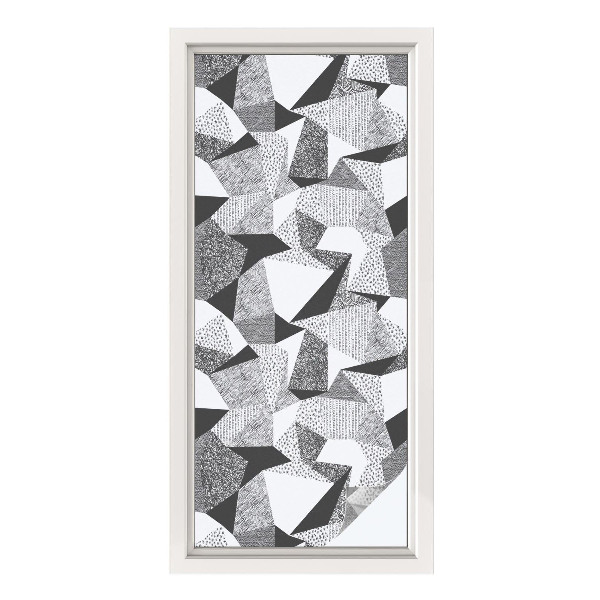 Frostad fönsterfilm med färgat mönster Geometriska figurer