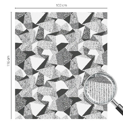 Frostad fönsterfilm med färgat mönster Geometriska figurer