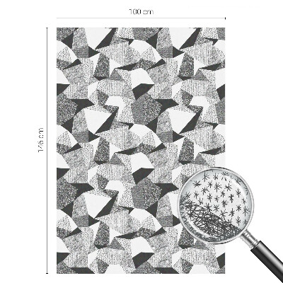 Frostad fönsterfilm med färgat mönster Geometriska figurer