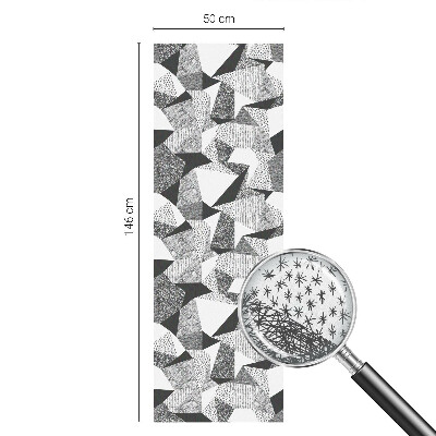 Frostad fönsterfilm med färgat mönster Geometriska figurer