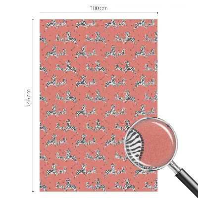 Frostfilm med dekorativt mönster Zebramotiv