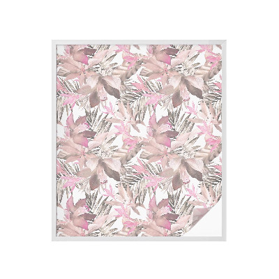 Solfilm fönster insynsskydd Pastellblommor