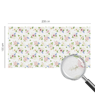 Dekorplast till fönster mosaik Blommönster