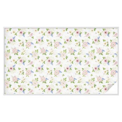 Dekorplast till fönster mosaik Blommönster