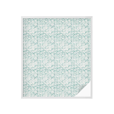 Frostad fönsterfilm med färgat mönster Grön våg