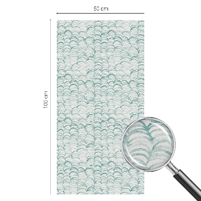 Frostad fönsterfilm med färgat mönster Grön våg