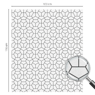 Dekorplast till fönster mosaik Geometriska kuber