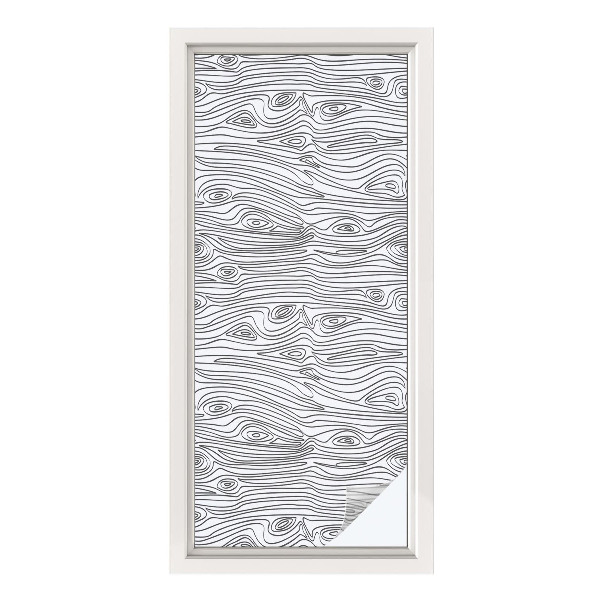 Dekorplast till fönster mosaik Trälinjer