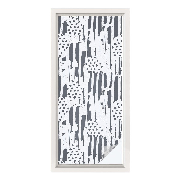 Dekorplast till fönster mosaik Ränder och prickar