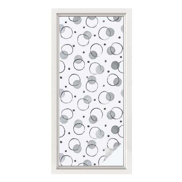 Frostad fönsterfilm med färgat mönster Grå hjul