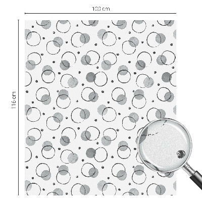 Frostad fönsterfilm med färgat mönster Grå hjul