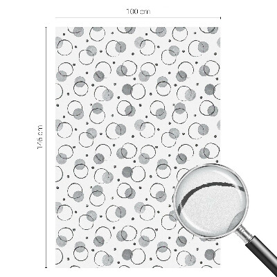 Frostad fönsterfilm med färgat mönster Grå hjul