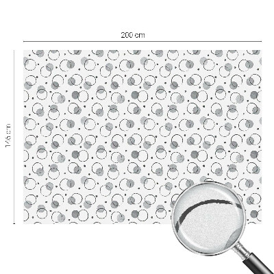 Frostad fönsterfilm med färgat mönster Grå hjul