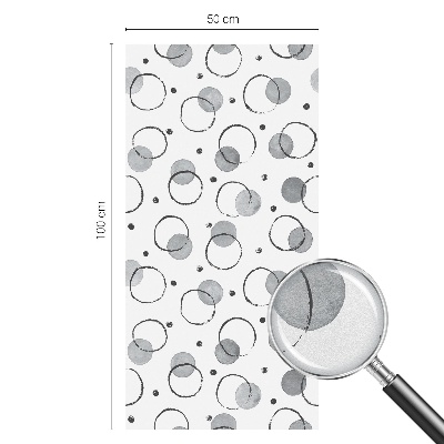 Frostad fönsterfilm med färgat mönster Grå hjul