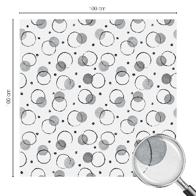 Frostad fönsterfilm med färgat mönster Grå hjul